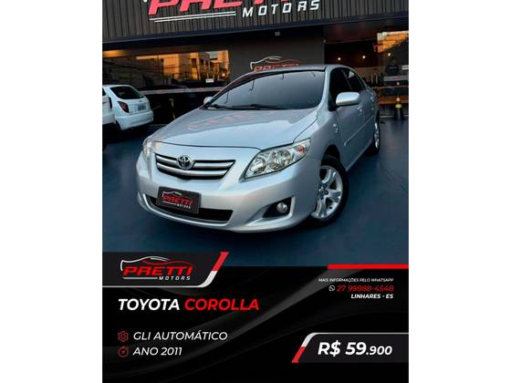 TOYOTA COROLLA 1.8 GLI 16V FLEX 4P AUTOMÁTICO TOYOTA COROLLA 1.8 GLI 16V FLEX 4P AUTOMÁTICO